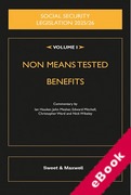 Cover of Social Security Legislation 2025/26 Volume I: Non Means Tested Benefits (eBook)