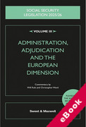 Cover of Social Security Legislation 2025/26 Volume III: Administration, Adjudication and the European Dimension