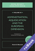 Cover of Social Security Legislation 2025/26 Volume III: Administration, Adjudication and the European Dimension (Book & eBook Pack)