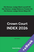 Cover of Crown Court Index 2026 (Book & eBook Pack)