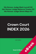 Cover of Crown Court Index 2026 (eBook)
