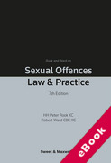 Cover of Rook and Ward on Sexual Offences: Law & Practice (eBook)