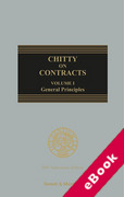 Cover of Chitty on Contracts 36th ed Volume 1: General Principles (eBook)