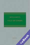 Cover of Benjamin's Sale of Goods 12th ed with 2nd Supplement (Book & eBook Pack)