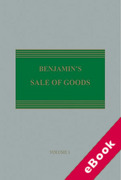 Cover of Benjamin's Sale of Goods 12th ed with 2nd Supplement (eBook)