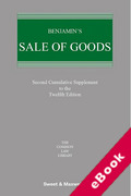Cover of Benjamin's Sale of Goods 12th ed: 2nd Supplement (eBook)