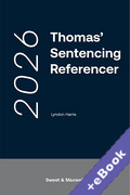 Cover of Thomas' Sentencing Referencer 2026 (Book & eBook Pack)