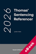 Cover of Thomas' Sentencing Referencer 2026 (eBook)