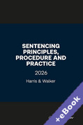 Cover of Sentencing Principles, Procedure and Practice 2026 (Book & eBook Pack)