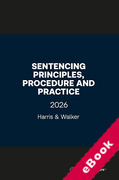 Cover of Sentencing Principles, Procedure and Practice 2026 (eBook)
