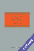 Cover of Bowstead & Reynolds On Agency 23rd ed with 2nd Supplement (Book & eBook Pack)