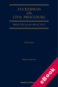 Cover of Zuckerman on Civil Procedure: Principles of Practice (eBook)