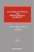 Cover of Jackson & Powell on Professional Liability 9th ed: 4th Supplement