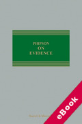Cover of Phipson on Evidence (eBook)