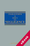 Cover of Charlesworth & Percy on Negligence 16th ed with 1st Supplement (eBook)