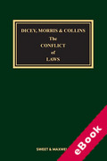 Cover of Dicey, Morris & Collins The Conflict of Laws 16th ed with 3rd Supplement