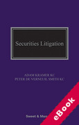 Cover of Securities Litigation (eBook)