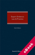 Cover of Expert Evidence: Law and Practice (eBook)