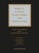 Cover of Kerly's Law of Trade Marks and Trade Names 17th ed: 1st Supplement
