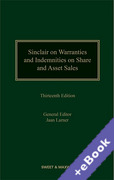 Cover of Sinclair on Warranties and Indemnities on Share and Asset Sales (Book & eBook Pack)