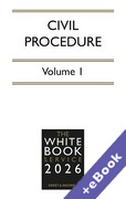 Cover of The White Book Service 2026: Civil Procedure Volumes 1 & 2 (Book & eBook Pack)