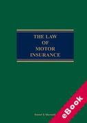 Cover of The Law of Motor Insurance (eBook)