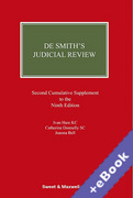 Cover of De Smith's Judicial Review 9th ed: 2nd Supplement (Book & eBook Pack)
