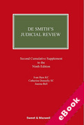 Cover of De Smith's Judicial Review 9th ed: 2nd Supplement (eBook)