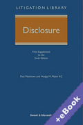 Cover of Disclosure 6th ed: 1st Supplement (Book & eBook Pack)