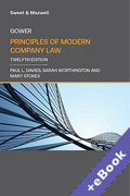 Cover of Gower Principles of Modern Company Law (Book & eBook Pack)