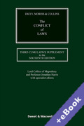 Cover of Dicey, Morris & Collins The Conflict of Laws 16ed: 3rd Supplement (Book & eBook Pack)