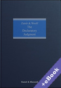 Cover of Zamir & Woolf: The Declaratory Judgment (Book & eBook Pack)