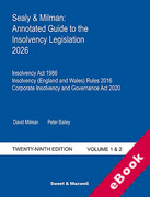 Cover of Sealy & Milman: Annotated Guide to the Insolvency Legislation 2026 Volumes 1 & 2 (eBook)