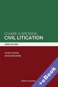 Cover of O'Hare & Browne: Civil Litigation (Book & eBook Pack)