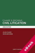 Cover of O'Hare & Browne: Civil Litigation (eBook)