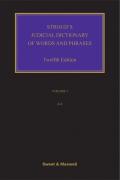 Cover of Stroud's Judicial Dictionary of Words and Phrases