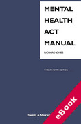 Cover of Mental Health Act Manual (eBook)