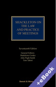 Cover of Shackleton on the Law and Practice of Meetings (Book & eBook Pack)