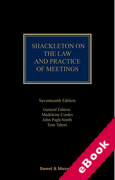 Cover of Shackleton on the Law and Practice of Meetings (eBook)