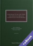 Cover of Contractual Duties: Performance, Breach, Termination and Remedies (Book & eBook Pack)