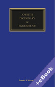 Cover of Jowitt's Dictionary of English Law (Book & eBook Pack)