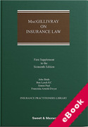 Cover of MacGillivray on Insurance Law 16th ed: 1st Supplement (eBook)
