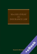 Cover of MacGillivray on Insurance Law: Relating to all Risks Other than Marine 16th ed with 1st Supplement (Book & eBook Pack)