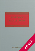 Cover of Benjamin's Sale of Goods (eBook)