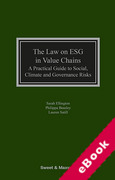 Cover of The Law on ESG in Value Chains: A Practical Guide to Social, Climate and Governance Risks (eBook)
