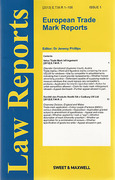 Cover of European Trade Mark Reports: Issues and Bound Volume
