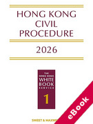 Cover of Hong Kong Civil Procedure 2026: The Hong Kong White Book (eBook)