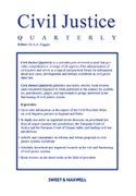 Cover of Civil Justice Quarterly: Issues and Bound Volume