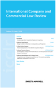 Cover of International Company and Commercial Law Review: Issues Only