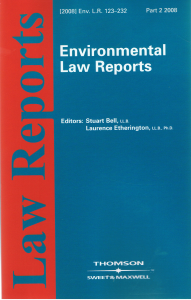 Cover of Environmental Law Reports: Issues Only